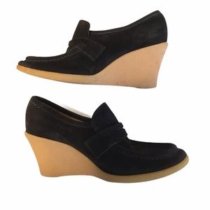 Kors Michael Kors Black Loafer Wedges